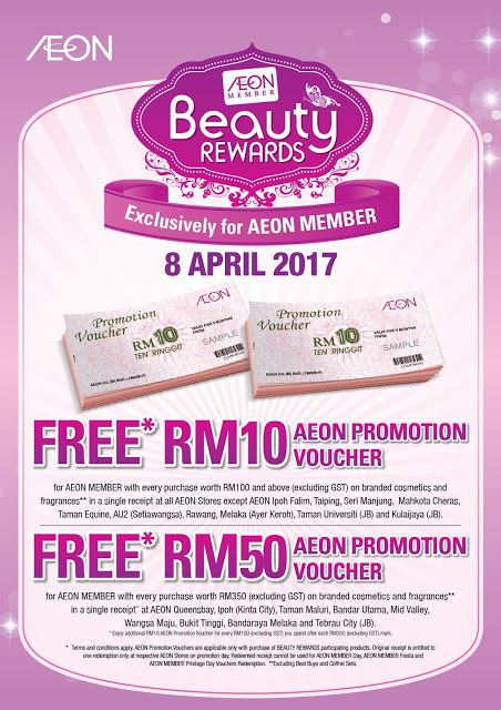 AEON Store Beauty Rewards Free Promotion Voucher
