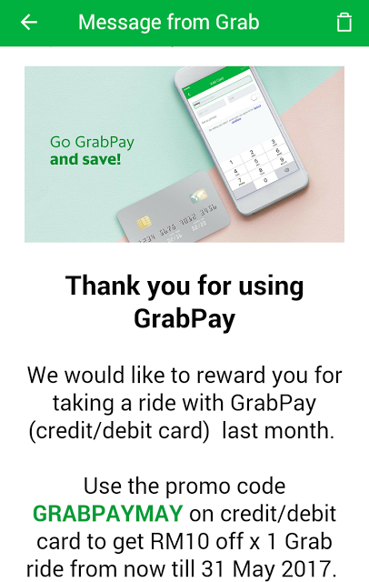 GrabPay Promo Code Discount Grab Malaysia