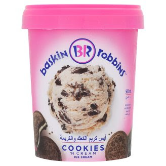 Tesco Baskin Robbins Cookies 'N Cream Ice Cream 500ml