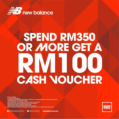 New Balance Shoe Free RM100 Cash Voucher Promo