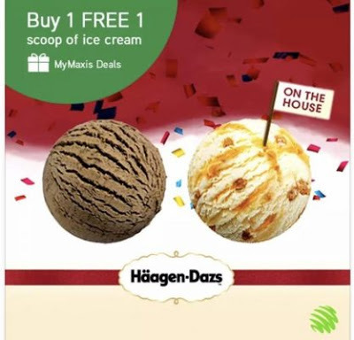 My Maxis Deals Haagen Dazs Ice Cream Buy 1 Free 1 Promo