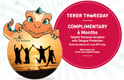 MyUMobile App Terer Thursday Freebie Sun Life Malaysia Insurance Takaful Personal Accident With Dengue Protection