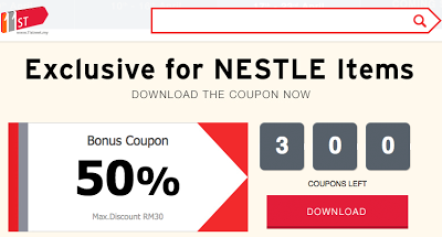 11street 50% Bonus Coupon Discount RM30 Nestle Items