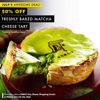 Pablo Cheesetart Malaysia Matcha Cheese Tart Half Price Discount Promo