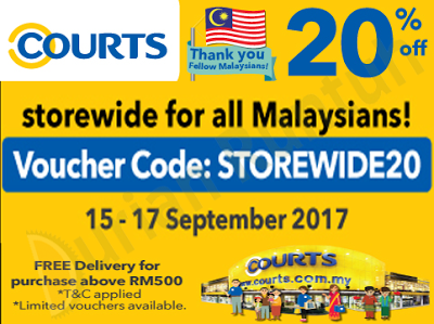 Courts Online Store Malaysia Day Storewide Discount Voucher Code Promo