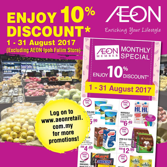 AEON Member Monthly Special Price 10% Discount Offer Promo