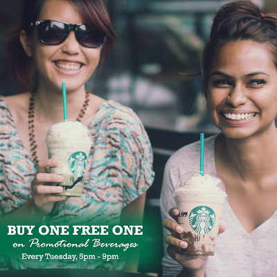 Malaysia Starbucks Frappuccino Buy 1 Free 1 Tuesday Promo