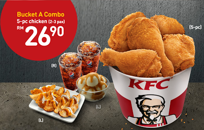 KFC Bucket Berbaloi Price RM26.90 Value Combo Set