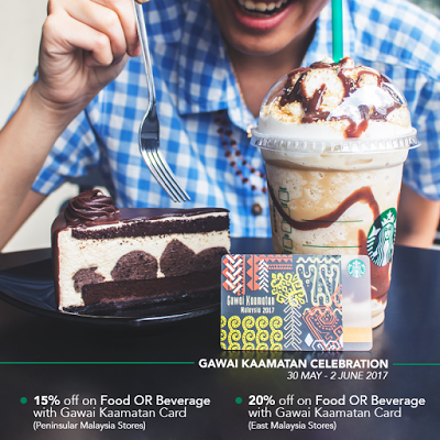 Starbucks Malaysia Hari Gawai Pesta Kaamatan Card Discount Promo