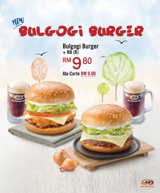 A&W Malaysia Bulgogi Burger Set RB